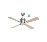 Ventilador De Techo Con Wifi Casafan 942121w Eco Neo Iii 103cm Cromo Cepillado/arce Y Haya