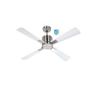 Ventilador De Techo Con Wifi Casafan 942131w Eco Neo Iii 103cm Cromo/blanco Y Gris