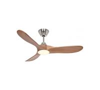 Ventilador de techo DC 122cm CasaFan ECO GENUINO-L, aspas madera nuez, cromo cepillado, mando remoto