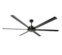 Ventilador de techo dc abrila sanson negro con 6 aspas de aluminio, 6