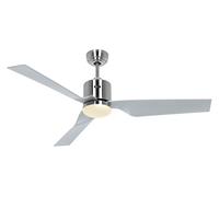 Ventilador de techo DC con luz LED Eco Dynamix cromo ventilador motor ahorro ...