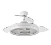 Ventilador de techo dc fabrilamp turia 72w blanco con led 6120lm, 3 as