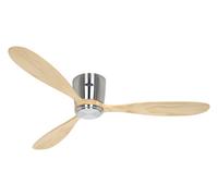 Ventilador de techo DC sin luz Eco Plano Wood WiFi cromo madera ventilador ah...