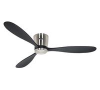 Ventilador de techo DC sin luz Plano Wood WiFi cromo negro ventilador de ahor...