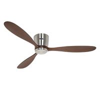 Ventilador de techo DC sin luz Plano Wood WiFi cromo nogal ventilador de ahor...