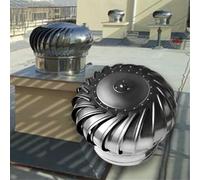 Ventilador de techo de 450 mm sin conexión de alimentación para turbinas eólicas, rejillas de ventilación de techo de acero inoxidable 304, para casas, fábricas, áticos, granjas, tapa giratoria de