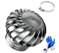 Ventilador de techo de acero inoxidable de 12 pulgadas: tapa de escape eficiente for un flujo de aire y ventilación óptimos.(160mm)