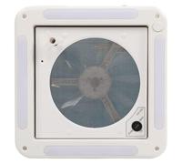 Ventilador de techo de autocaravana de 12 V, cubierta universal de ventilación de techo para caravana con luz LED para extracción de aire bidireccional, ideal para caravana, furgoneta y remolque