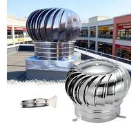 Ventilador de techo de turbina de acero inoxidable de 600 mm, turbina eólica para contenedores de envío, sistema de ventilación de techo de turbina de viento de acero inoxidable, para casas de
