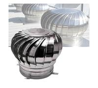 Ventilador de techo de turbina de acero inoxidable, ventilación de tapa de viento, mantiene la circulación del aire interior, 4 pies de montaje, para cobertizo de conducto de tubo de secadora en el
