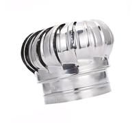 Ventilador de techo de turbina de acero inoxidable, ventilador de ático sin alimentación, flujo de aire mejorado, 4 pies de montaje para circulación en interiores