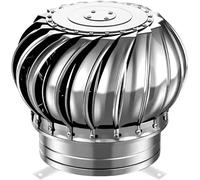 Ventilador de techo de turbina de viento de acero inoxidable para ventilación de aire del ático, cubierta de ventilación silenciosa automática para un flujo de aire eficiente y control de temperatura