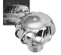 Ventilador de techo de turbina de viento de acero inoxidable, sin alimentación, redondo, ventilador de ático, cubierta de ventilación silenciosa para uso en granja y hogar, solución de circulación de