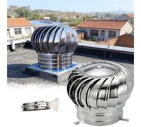 Ventilador de techo de turbina eólica de 110 mm, cubierta de chimenea de acero inoxidable 304, tapa giratoria de turbina eólica, turbinas de viento de bajo ruido, ventilador de techo, cubierta de