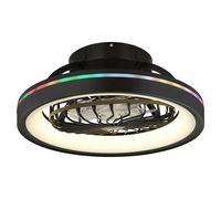 Ventilador de techo Deanne (40 W, Diámetro: 480 mm, Negro mate)