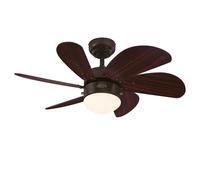 Ventilador de Techo Diseño Lámpara Westinghouse Turbo Swirl Espresso Braun 76 CM