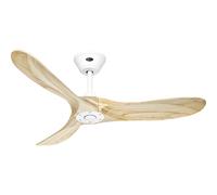 Dc Ventilador Pequeño Eco Genuino Blanco Madera Claro 122 CM Mando a Distancia