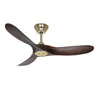 DC Ventilador De Techo Pequeño Eco Genuino Latón Nogal 122cm Control Remoto
