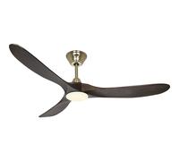 DC Ventilador de Techo Mando a Distancia Luz LED Eco Genuino Latón Nogal