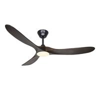 DC Ventilador De Techo Con Control Remoto LED Luz Ventilador Genuino Negro Nogal