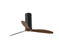 Ventilador de Techo Energiespar Con Control Remoto Tubo Negro Nuez Silenciioso
