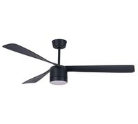 Ventilador de Techo Energiespar Control Remoto LED Lámpara Peregrino Negro [EEK: F]