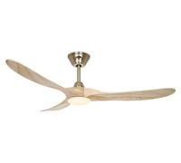 CasaFan Eco Genuino Ventilador de Techo con Luz y Mando a Distancia Madera Natural