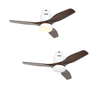 Ventilador de Techo Energiespar Lámpara Control Remoto Aerodynamix Blanco Nuez