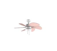 Cecotec Ventilador de techo EnergySilence 3600 Vision Nude. 50 W, Diámetro 91 x 37 cm, Lámpara, 3 Velocidades, 6 Aspas reversibles, Función Verano/Invierno, Interruptor de Cadena, Blanco/Nude