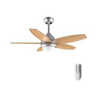 Cecotec Ventilador de Techo con Luz EnergySilence Aero 495. 55 W, Diámetro 42” con 5 Aspas Reversibles, Luz LED, Mando a Distancia, Temporizador hasta 8h, 3 Velocidades