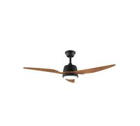 Cecotec Ventilador de Techo con Luz EnergySilence Aero 5250 BlackWood. 62W, Motor de Cobre, 3 Aspas, Diámetro 48", Luz LED 18W, 3 Velocidades, Mando a Distancia, Temporizador y Modo Winter/Summer