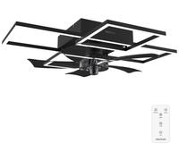 Cecotec Ventilador de Techo con Luz EnergySilence LampAero 690 FlowLight. 20W, Motor DC, Luz LED de 45W, 5 Aspas de 17", Mando, 3 Velocidades, 3 Tonos de Luz, Temporizador, Modo Winter/Summer