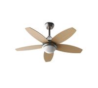 Ventilador de techo evvo v416 55w 5 aspas 3 velocidades natural ø106 cm