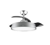 Ventilador de techo evvo v450 aspas retráctiles gris ø49x37-49,5 cm