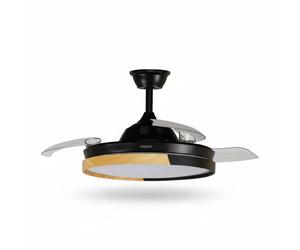 Ventilador de techo Fabrilamp DANI MINI 214491388 DC LED 6 velocidades cuero aspas plegables