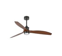 JUST FAN LED Ventilador de techo negro/madera con luz