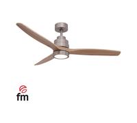 Ventilador de Techo con Luz FM Calefacción VT7000L 34,6W 132cm 6 Velocidades Motor DC Mando Temporizador