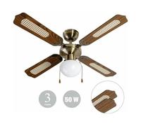 Ventilador de techo FM VT-CLASSIC 105 - madera, 4 aspas, 3 velocidades