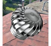 Ventilador de techo giratorio automático de acero inoxidable de 18 pulgadas para un flujo de aire eficiente, ahorro de energía, sistema de ventilación de 450 mm, ideal para el hogar y la cocina