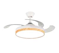 Ventilador de Techo Grunkel Motor DC 20W 6 Velocidades LED Ajustable Aspas Retráctiles