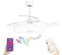 Ventilador de Techo Grunkel Motor DC 6 Velocidades 36W LED Bluetooth Mando Rotación Inversa