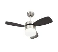 VidaXL Ventilador de Techo con Luz y Mando 39W Marrón Oscuro