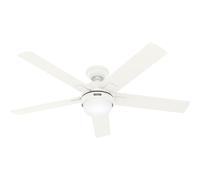 Ventilador De Techo Hunter Zeal Blanco Con Iluminación Y Mando A Distancia