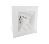 Ventilador de techo integrado para el hogar, cocina, baño, escape potente funcionamiento silencioso, diseño de ahorro de espacio para áreas pequeñas (24 x 24 cm)