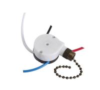 Ventilador de techo, interruptor de control de velocidad, 3 ajustes de velocidad, control de cadena de tracción de 4 cables, precableado para el uso sin esfuerzo de interruptores de velocidad del