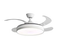 Ventilador de Techo Klack Aspas Retráctiles 106cm Blanco LED Dual Ultra Silencioso Control Remoto