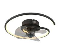 Ventilador de techo Koren (30 W, Diámetro: 45 cm, Negro mate)