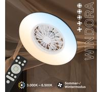 Ventilador de techo Lámpara de techo Mando a distancia Ventilador Luz regulab...