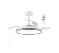 Ventilador de techo led aspas plegables tamero ceniza cct dim 72w marca wonderlamp