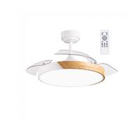 Ventilador de techo led aspas plegables terno mini cct dim 46w marca wonderlamp